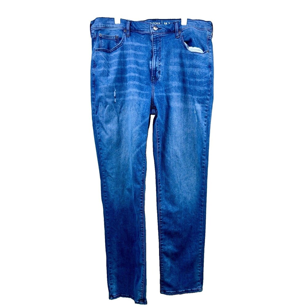Arizona Men’s Jeans Size 38/36 Relaxed Straight Fit Mid Wash
